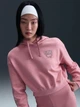 Худи теплое женское Nike Sportwear Club Oversized HJ0925-699 XS Розовое (0197861301510) - изображение 5