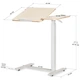 Приставний мобільний столик із регулюванням висоти Hommex Mobidesk Duo USB Maple (TH-010-2 Maple) - зображення 4