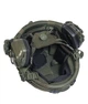 Шолом військовий балістичний тактична захисна каска куленепробивна FAST Helmet NIJ IIIA тактичні активні військові навушники Earmor M31 + тактичний ліхтар на шолом + сумка переноска олива - зображення 7