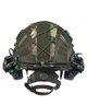 Шолом військовий балістичний тактична захисна каска куленепробивна FAST Helmet NIJ IIIA тактичні активні військові навушники Earmor M31 + тактичний ліхтар на шолом + сумка переноска олива - зображення 12