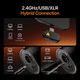 Микрофон Maono PD200W Hybrid с настольной стойкой + Пантограф NB35, Беспроводной 2.4GHz и USB и XLR, динамический кардиоидный для ПК, Android, iPhone - изображение 3