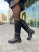 Сапоги зимние женские натуральная кожа на низком ходу черные 5207 39 - изображение 3