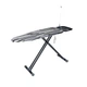 Дошка для прасування 43*125 см Eurohome GLIDE-X моноблок з розеткою та тримачем дроту праски, смуги чорно-сірі (EH12543MPLA) - изображение 2
