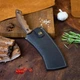 Топорик кухонный "Полумесяц" цельнометалический с фактурой битого камня с чехлом - изображение 2