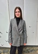 Жакет женский в клеточку двубортный H&M Серый 17974 XS (на укр 40-42) - изображение 4
