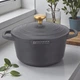 Каструля Edenberg EB-12095 6,5 л мармурова для смаження, тушкування, чорна - зображення 4