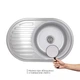 Мийка для кухні врізна Brinex 7750 Satin 0,8 мм - изображение 2