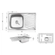 Мийка для кухні врізна Brinex 7848, Micro Decor 0,8 мм - изображение 7