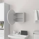 Круглое зеркало со шкафчиком 500х174х500, IDM-25 Белый - изображение 2