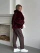 Шуба з еко хутра, колір Бордовий Fashion NG_833Bordo L 2000001001905 - изображение 2