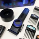 Професійна машинка для стрижки волосся VGR V-001 BLUE з дисплеєм 9000 об/хв та 10 насадками 1,5-24 мм - зображення 20