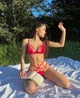 Комплект 3в1: Бюстгалтер, трусы, пояс для чулок женский Empress Mimi London Красный (LADY LI SET red (S) - изображение 2