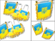 Прапорець FROM FACTORY UKQ на присосці з бахромою UKRAINE 12х8см - зображення 3
