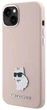 Панель Karl Lagerfeld Silicone Choupette Metal Pin для Apple iPhone 15 Pink (3666339166243) - зображення 2