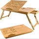 Бамбуковый столик подставка для ноутбука планшета и ПК складной Laptop table раскладной столик для работы Ruhhy S23452 - изображение 12