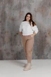 Жіночі брюки слоучі Алекс бежеві, M ART KNIT 042780 - зображення 7