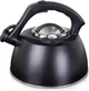 Чайник Vilde зі свистком сталевий чорний з термометром 3 л (5904316457112) - зображення 3