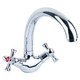 Смеситель для кухни кухонный гусак ухо PL 1/2" на гайке AQUATICA PL-4B155C (9777110) (OPT-8411) - изображение 1