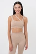 Топ женский с ассиметричными бретелями Giulia TOP RIB CO M/L Beige-nude, Топ женский - изображение 2