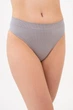 Стринги бесшовные Giulia STRING BRIEFS GRAIN L/XL Grey-griffin, эластичные трусики для женщин - изображение 2