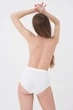 Высокие бесшовные женские трусики брифы Giulia MIDI BRIEFS L/XL White, из микрофибры, бельё повседневное - изображение 3
