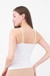 Майка женская бесшовная на тонких бретелях Giulia CAMISOLE S/M White, легкая, дышащая, для спорта и повседневной носки - изображение 4