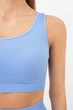 Бесшовный топ в рубчик на широких бретелях Giulia TOP RIB S/M Blue-lacecap hydrangea, Топ бесшовный на широких бретелях - изображение 4