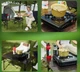 Складаний кемпінговий стіл PROFICAMP TRAVELLER 120×55 см з полицею, регульована висота - изображение 4