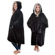 Толстовка плед с капюшоном и рукавами Huggle Hoodie теплый халат худи оверсайз Black - изображение 6