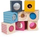 Набір дерев’яних сенсорних дерев’яних кубиків Bigjigs 8 елементів 34045 (0691621820452) - зображення 1