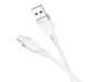 Кабель синхронизации Hoco X109 Silicone USB to МicroUSB 2.4A 1 м White (35926_3605831) - изображение 1