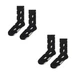 Набор женских носков прикольных высоких хлопковых Happy Socks 194842 36/40 2 пары Черный (2200005145012) - изображение 1