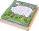 Пазл дерев'яний Bigjigs Домашні тварини 16 елементів 2999678 (691621537985) - зображення 1