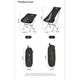 Стілець складаний ультралегкий Naturehike Stellaluna L04 CNK2450JJ015, розмір М, алюміній, сірий - изображение 4