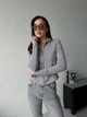 Жіноча приталена кофта на блискавці Uaclothes 42 Сірий (like36328-167511364) - зображення 1