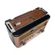 Радіоприймач FM портативний Golon RX-BT087 колонка Bluetooth з ліхтариком флешка USB карта microSD Rose gold - зображення 4