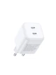 Сетевое зарядное устройство UGREEN X526 2xUSB-C 45W QC3.0 PD 3.0 GaN Fast Charger White (65154) - изображение 4