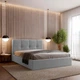 Ліжко полуторне з підйомним механізмом 140x200 Bueno Light Grey Viorina-Deko Світло-сірий (каркас з ламелями/без матраца) (ЛДСП/тканина) - зображення 7