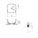 Комплект Qtap Kolibri: раковина накладная 400x400x140 мм, White, квадратная + донный клапан Pop-up PU02 QTAP QT10116303W48466 - изображение 2