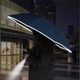 Зонт обратного сложения PowerMe LumiSafe Umbrella с LED фонариком и светоотражающей лентой Синий - изображение 1