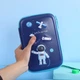 3D Пенал школьный для мальчика большой на 3 отделения Космос синий (GS-63759) - изображение 1