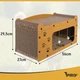 Двухэтажная когтеточка Purlov 27016 из гофрокартона и HDF лежанка для котов домик 29x56x27 см коричневая с игрушками - изображение 5