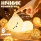 Ночник мягкий Беспроводной для детей Аккумуляторный Силиконовый детский ночник Котенок 8 цветовых режимов - изображение 1