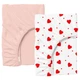 Набір простирадл на резинці Cosas Ранфорс ROSE RUBY HEARTS 60x120x12 см 2 шт (4822052398906) - зображення 1