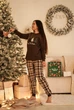 Піжама жіноча M тепла Коричнева Святковий Затишок COSY - зображення 7