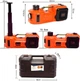 Набор электродомкрат и компрессор 150 PSI 150w 12 В ZSY03-X 12V до 3 тонн, с кейсом, перчатки и переходником, оранжевый - изображение 5