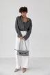 Коротка сорочка в комплекті з майкою в рубчик Lurex Сірий One Size (81260) - зображення 3