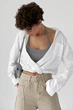 Короткая рубашка в комплекте с майкой в рубчик Lurex Белый One Size (81260) - изображение 1
