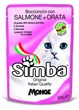 Вологий корм для котів SIMBA (Симба) CAT WET лосось та рибка дорі 0.1 кг 24 шт. - изображение 1