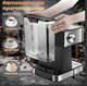 Кофемашина полуавтоматическая Crownberg CB-1566, 1000 Вт, кофеварка с капучинатором, бытовая кофемашина для дому - изображение 2